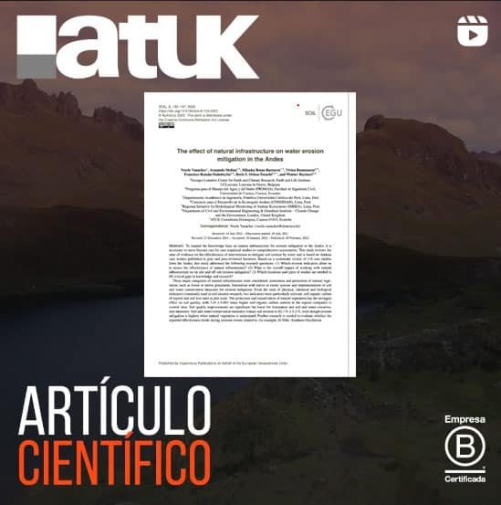 The effect of natural infrastructure on water erosion mitigation in the Andes