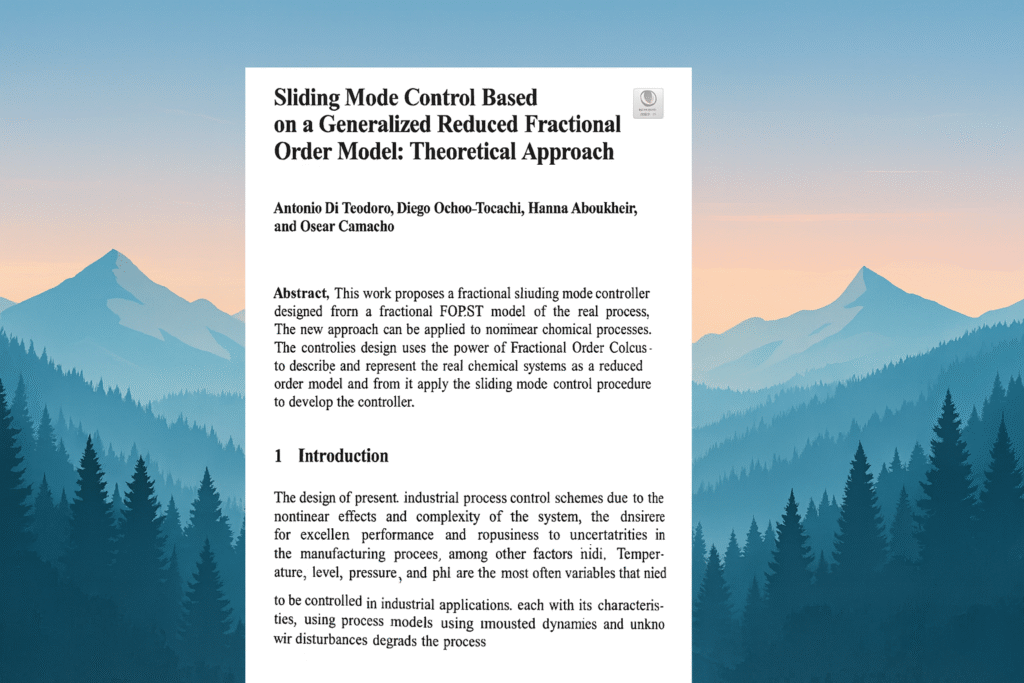 Sliding Mode Control Based on a Generalized Reduced Fractional Order ...